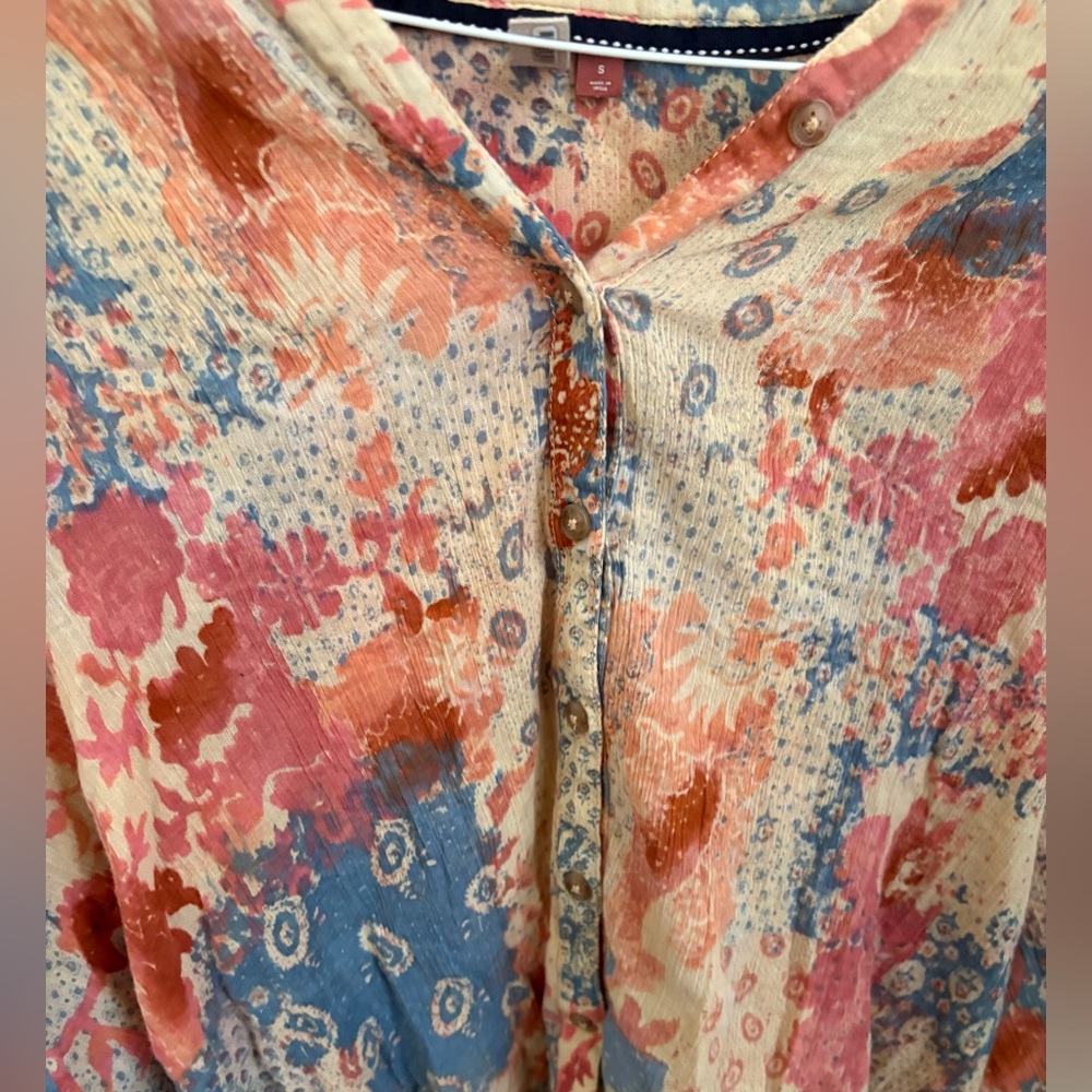 Anthropologie Pilcro Sidney Batwing Patchwork Floral Blouse - Picture 7 of 10